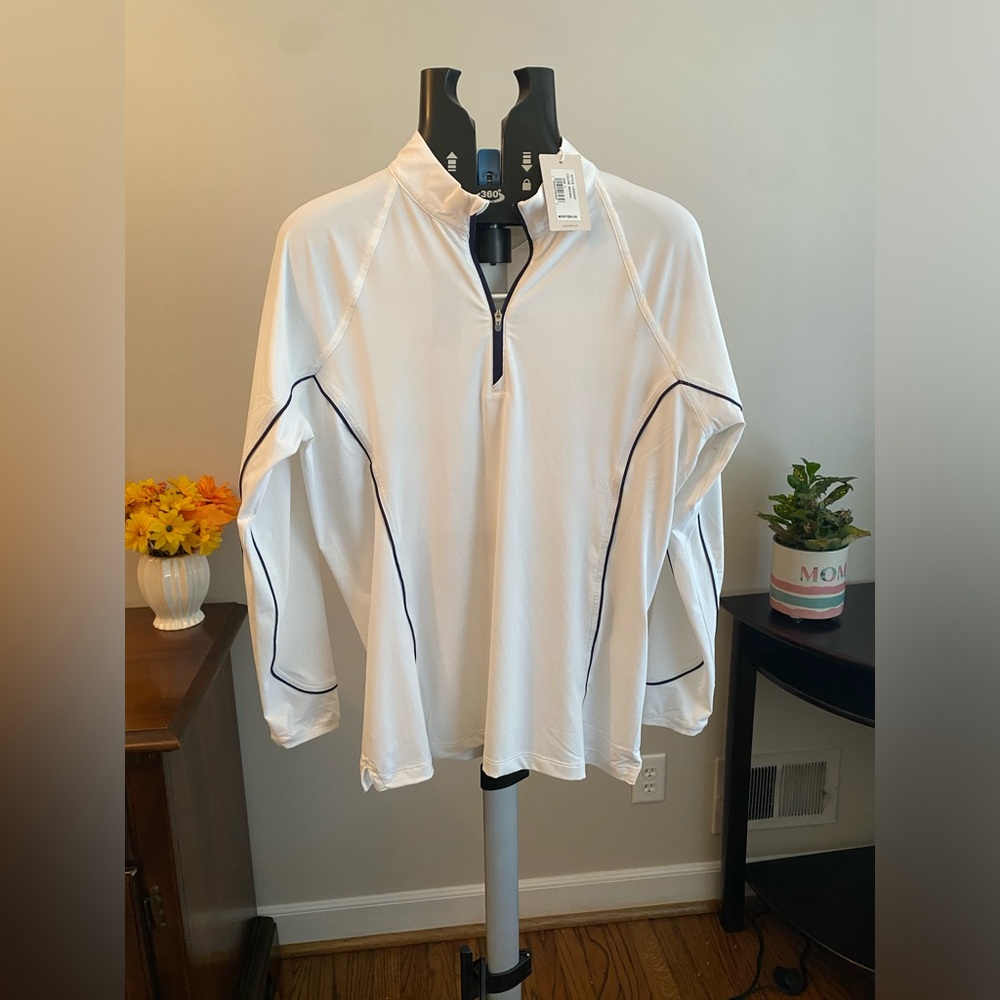 NWT Peter Millar Athletic Sweatshirt UPF 50+ Sun Protection Sz L